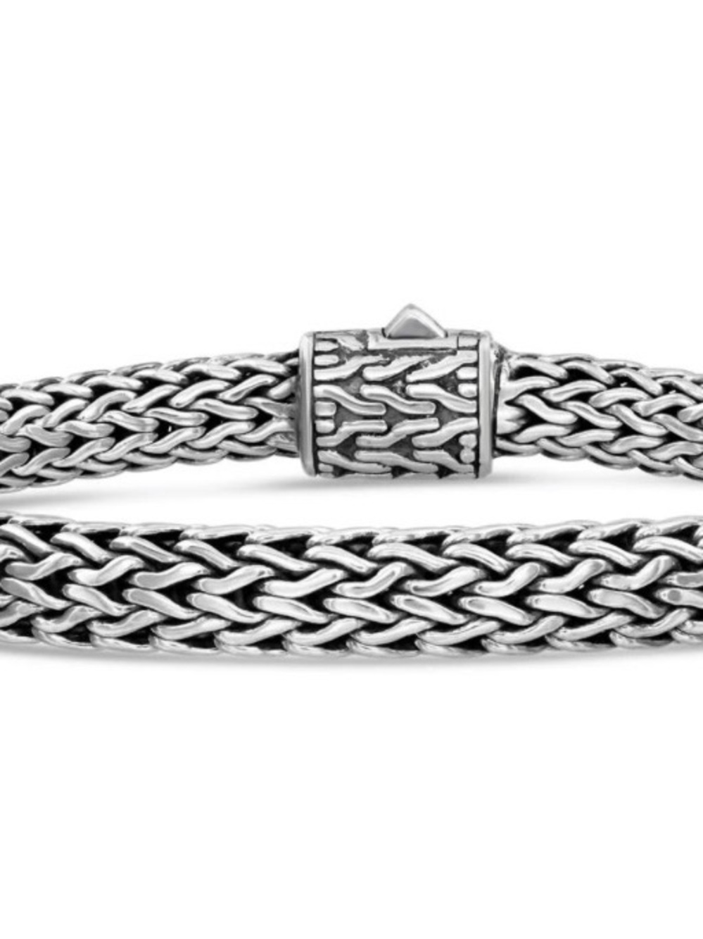 John Hardy “Icon” Estate Silver Woven Chain Bracelet 6mm